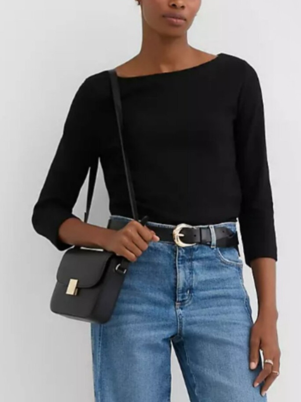 Ann Taylor Boatneck 3/4 Length Sleeve T Shirt